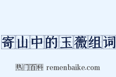 寄山中的玉薇组词是什么意思的图片